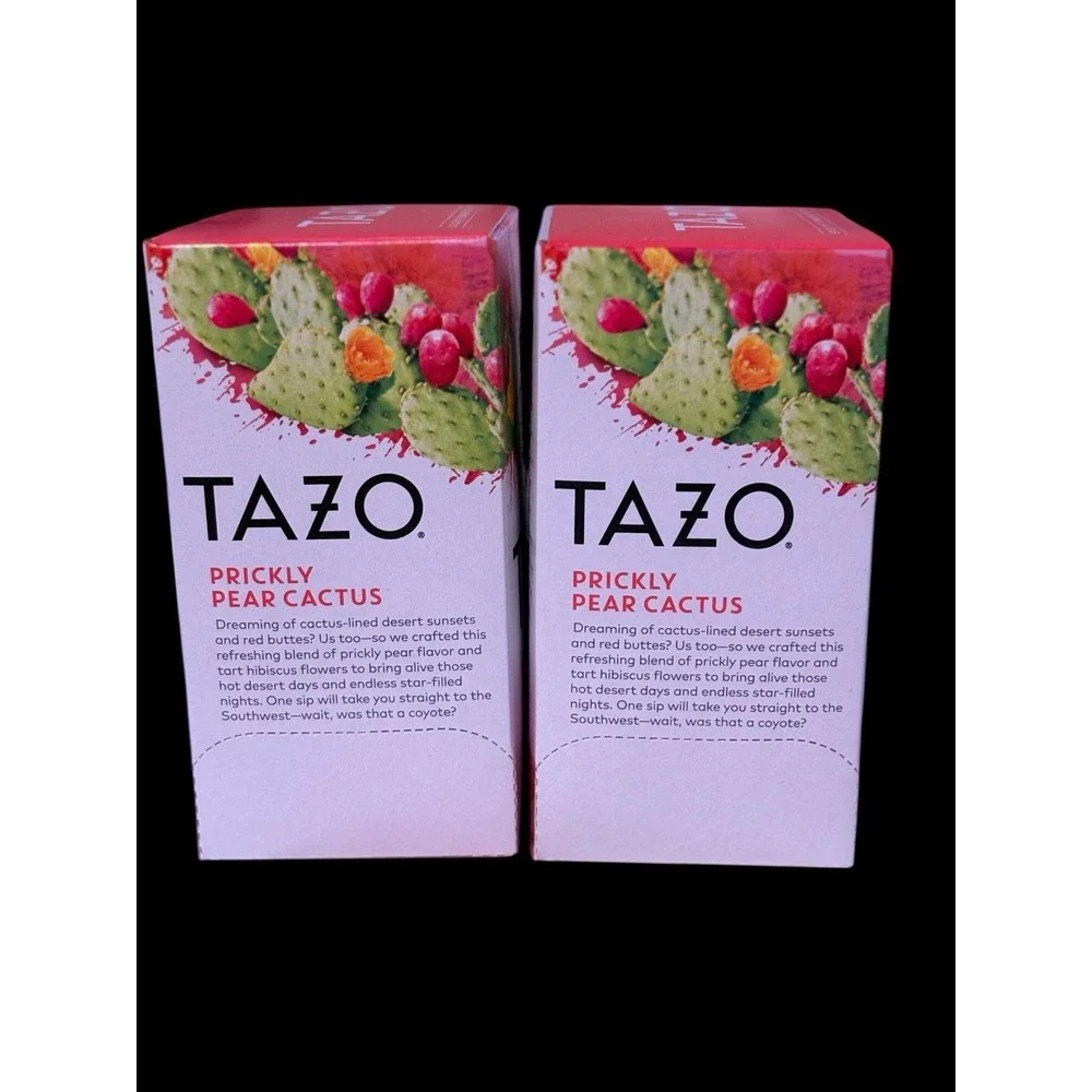 Tazo Tea Variety 2 Boxes - Prickly Pear Cactus 16 Bags Each Total of 32 Exp 4/27